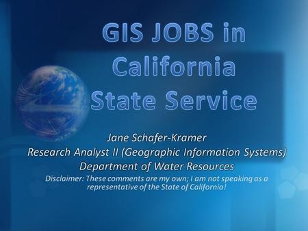 Research… (Geographic Information Systems)