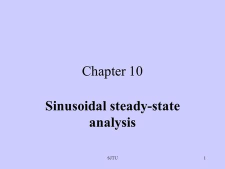 Sinusoidal steady-state analysis