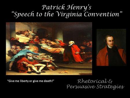 Speech to the Virginia Convention Questions and Answers