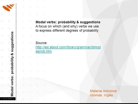 Modal verbs: probability & suggestions