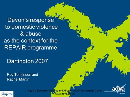 Against Domestic Violence and Abuse – ADVA Partnership, Devon