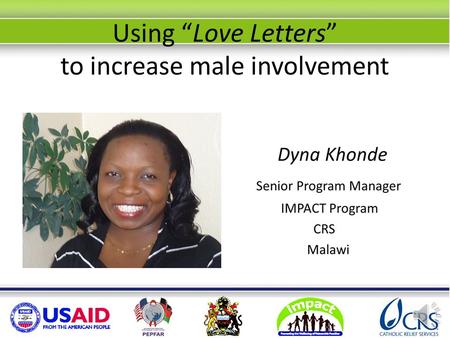 Using “Love Letters” to increase male involvement.