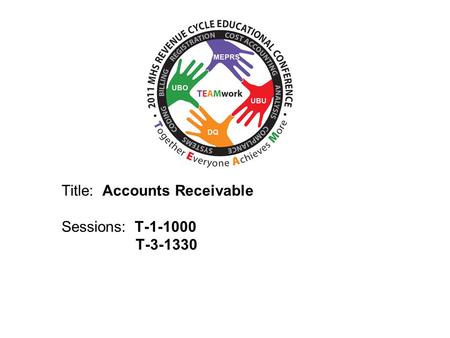 Title: Accounts Receivable Sessions: T