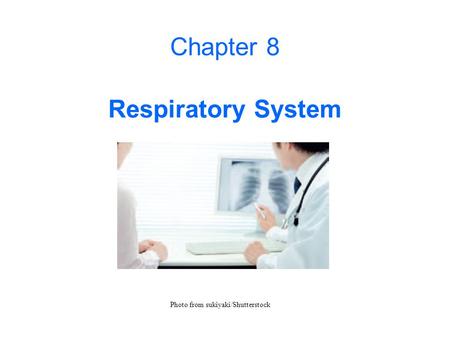 Chapter 8 Respiratory System Photo from sukiyaki/Shutterstock.