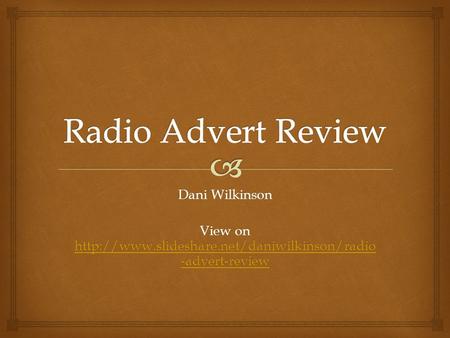 Dani Wilkinson View on  -advert-review  -advert-review