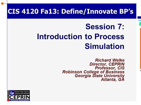 Session 7: Introduction to Process Simulation