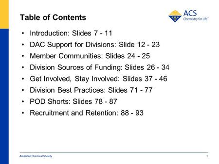 Table of Contents Introduction: Slides