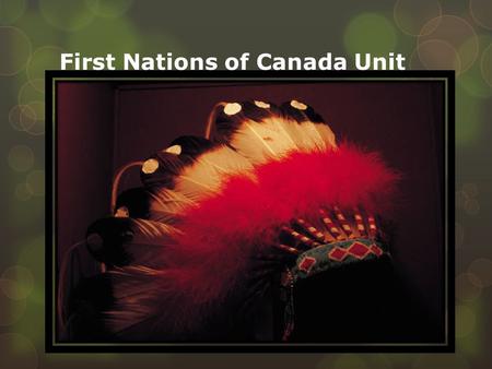 First Nations of Canada Unit