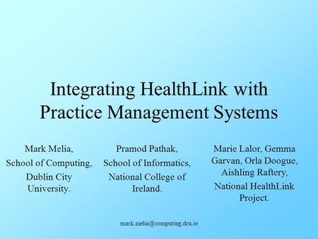 Integrating HealthLink with Practice Management Systems