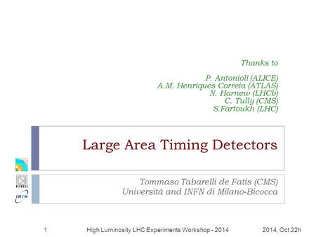 Large Area Timing Detectors