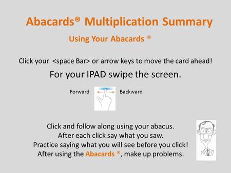 Abacards® Multiplication Summary
