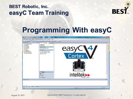 BEST Robotic, Inc. easyC Team Training