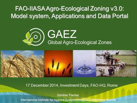 FAO-IIASA Agro-Ecological Zoning v3