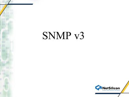 SNMP v3.