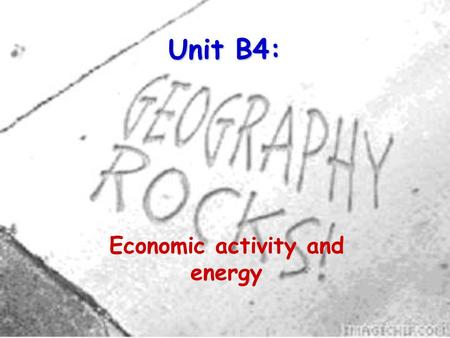 Economic activity and energy