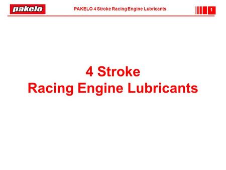 Racing Engine Lubricants