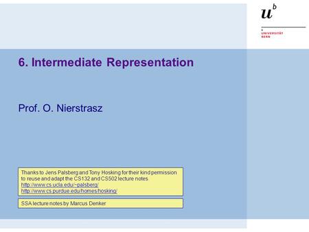 6. Intermediate Representation