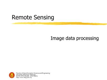 Remote Sensing Image data processing.