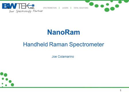 Handheld Raman Spectrometer