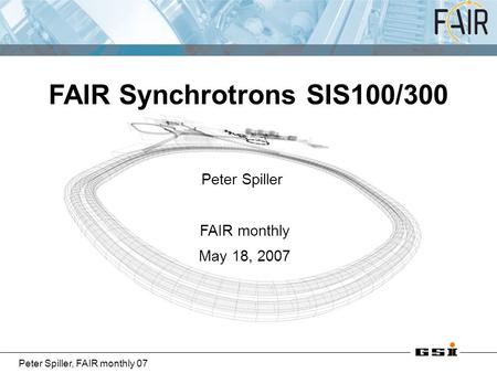 FAIR Synchrotrons SIS100/300