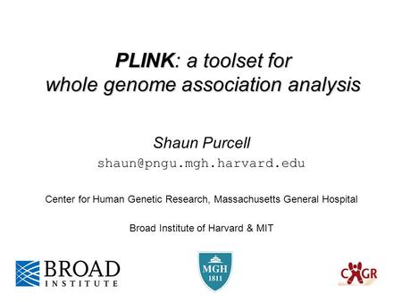 PLINK: a toolset for whole genome association analysis