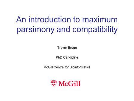 An introduction to maximum parsimony and compatibility