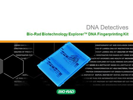 Bio-Rad Biotechnology Explorer™ DNA Fingerprinting Kit
