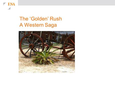 The ‘Golden’ Rush A Western Saga. Presentation Overview Solar Technology Overview How We Got Here Overview of BLM The Players Some Issues Impression of.