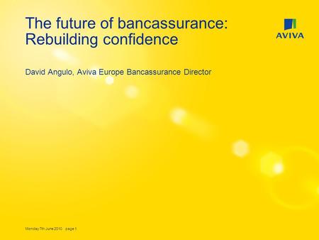 The future of bancassurance: Rebuilding confidence