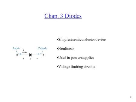 Diode As Circuit Elements Section Key Concepts Diode models –Exponential  model Derivation of n –Ideal model –Constant-voltage model. - ppt download