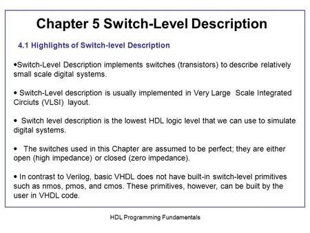 HDL Programming Fundamentals
