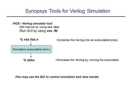 Simulation executable (simv)