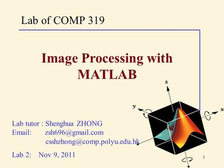 Image Processing with MATLAB