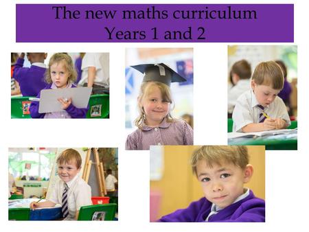 The new maths curriculum Years 1 and 2