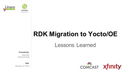 RDK Migration to Yocto/OE