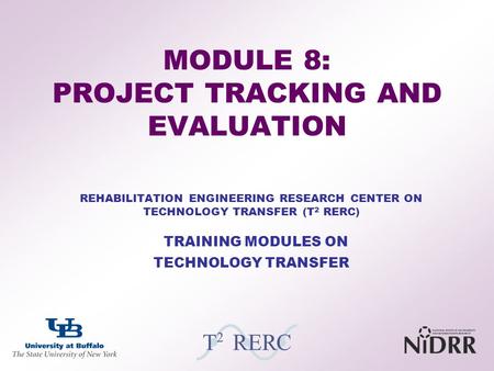 MODULE 8: PROJECT TRACKING AND EVALUATION
