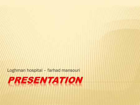 Loghman hospital – farhad mansouri. IS THE GRAY MATTER INVOLVED? level of conciousness content of conciousness.