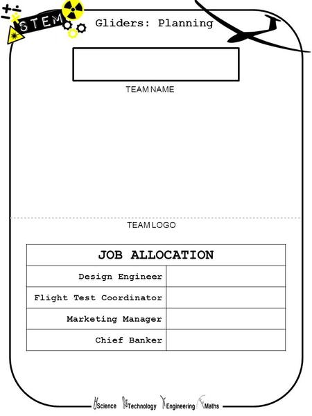 JOB ALLOCATION Gliders: Planning Design Engineer