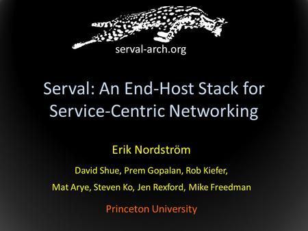 Serval: An End-Host Stack for Service-Centric Networking