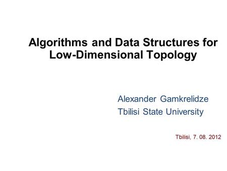 Algorithms and Data Structures for Low-Dimensional Topology