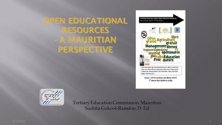 OPEN EDUCATIONAL RESOURCES - A Mauritian Perspective