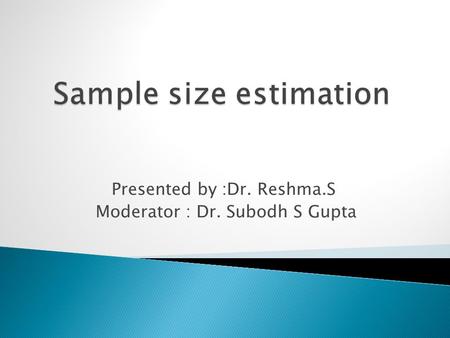 Sample size estimation