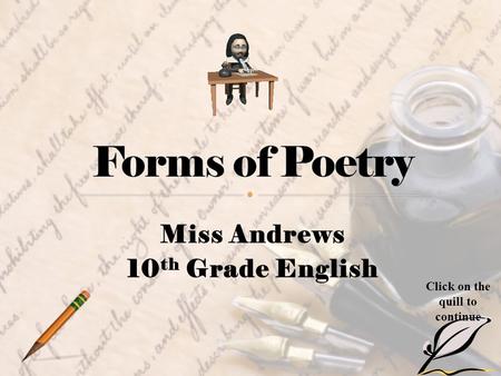Miss Andrews 10th Grade English