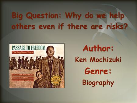 Author: Ken Mochizuki Genre: Biography
