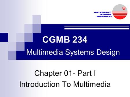 Chapter 01- Part I Introduction To Multimedia