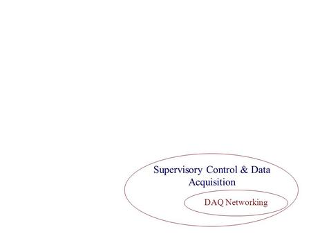 Supervisory Control & Data Acquisition DAQ Networking.