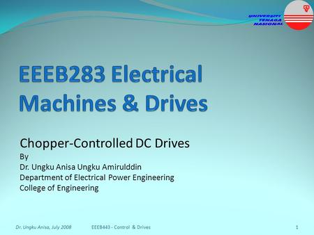 EEEB283 Electrical Machines & Drives