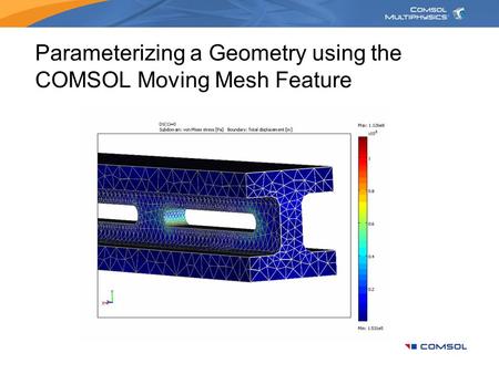 Parameterizing a Geometry using the COMSOL Moving Mesh Feature
