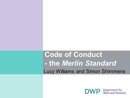 Code of Conduct - the Merlin Standard