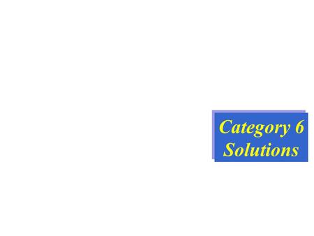 Category 6 Solutions Category 6 Solutions. Intent Category 6 Cabling Where it came from What it is Why you need it How you use it.